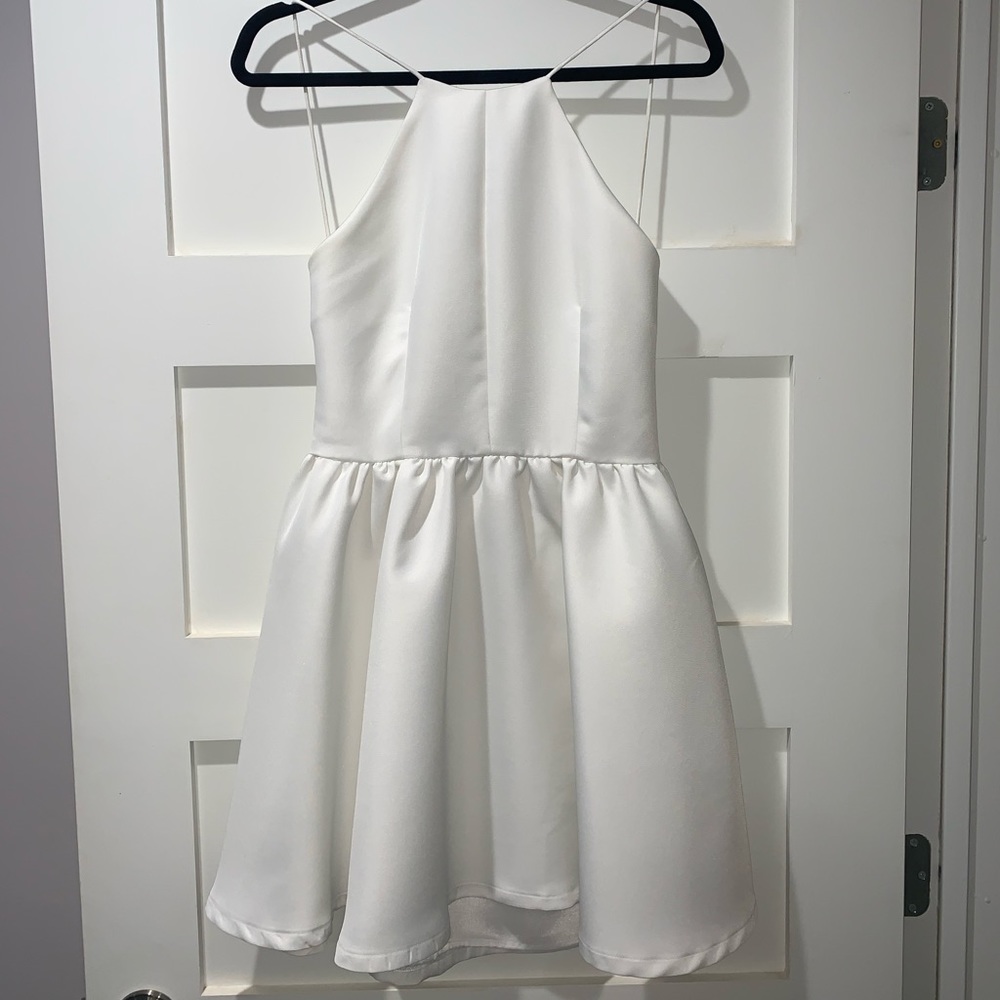 L'atiste By Amy Backless White Dress